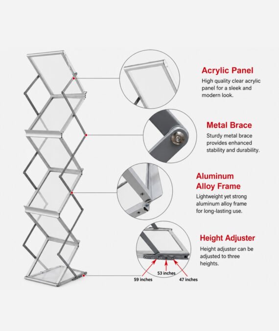 Brochure Stand Catalog Literature Rack Portable